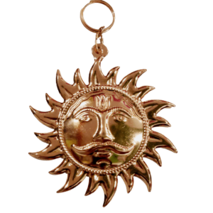 Sun hanging metal symbol of copper
