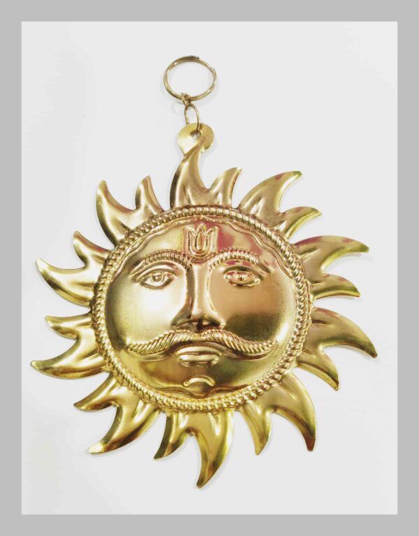 Metal Surya Symbol Golden
