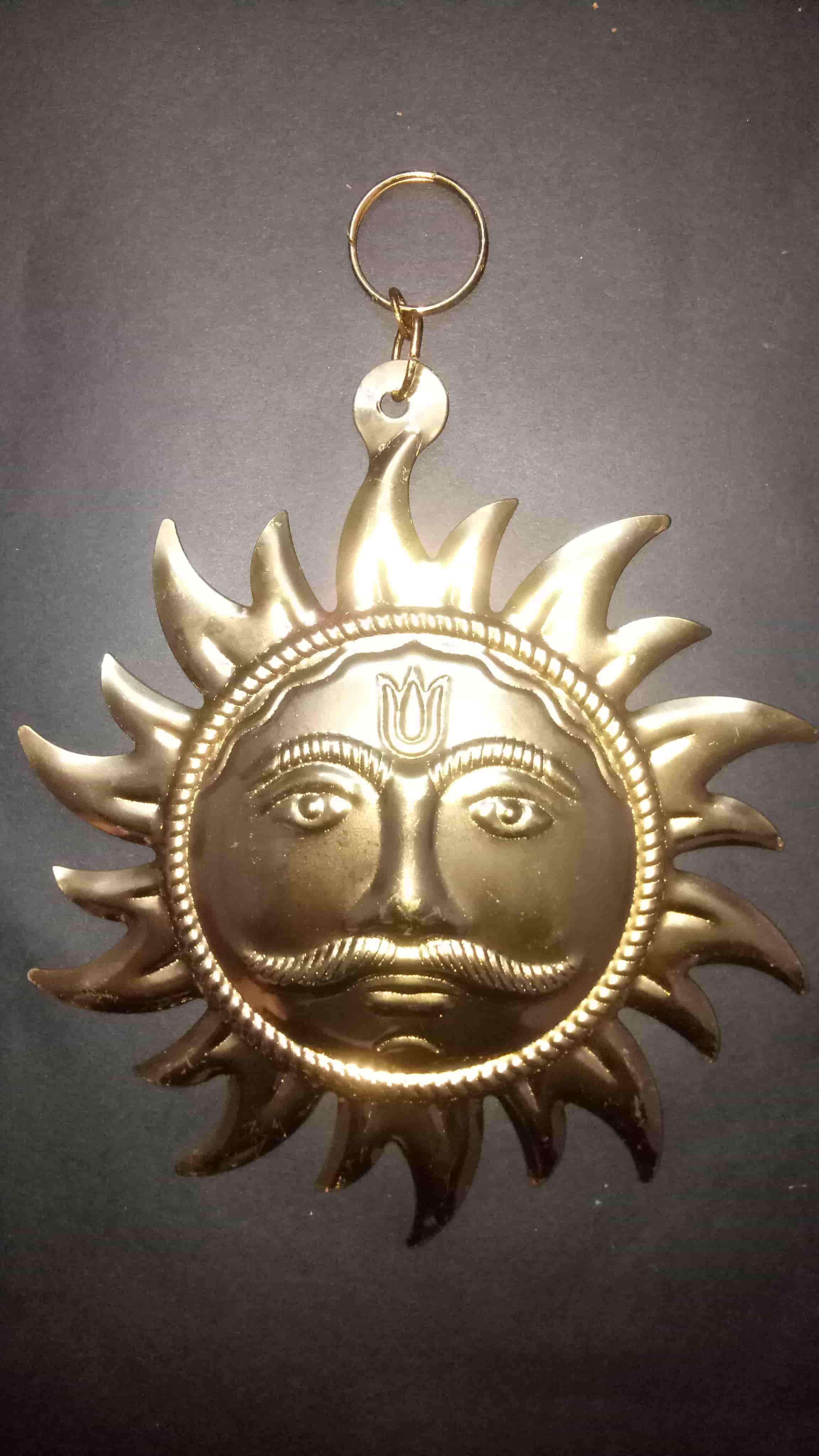 Hanging Brass Metal Sun Symbol for Vastu and Fengshui