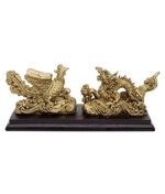 Feng Shui Dragon and Phoenix  Statue - Antique Look