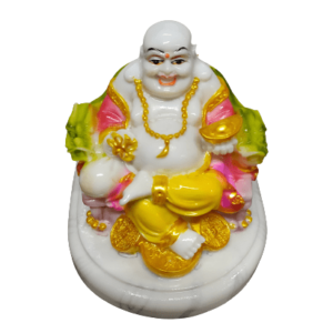 Colorful sitting laughing buddha statue