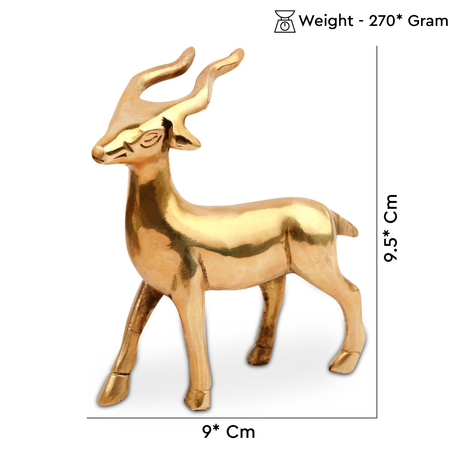vastu fengshui brass deer statue