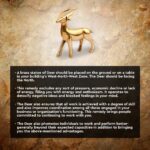 Vastu feng shui brass deer statue