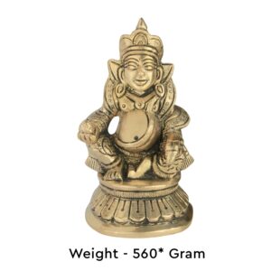 pure brass lord kuber statue 560 grams