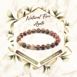 Blood Agate or Fire Agate Stone Bracelet - 100% Original and Energized