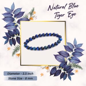 Natural Blue Tiger Eye Bracelet - 100% Original