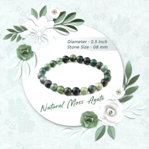 Moss Agate Stone Bracelet - 100% Original