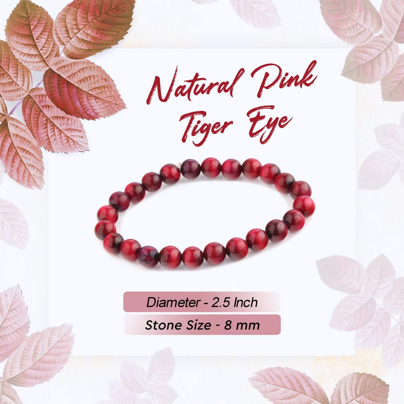 Rose Quartz tumble stone bracelet | Kalyanastrogems