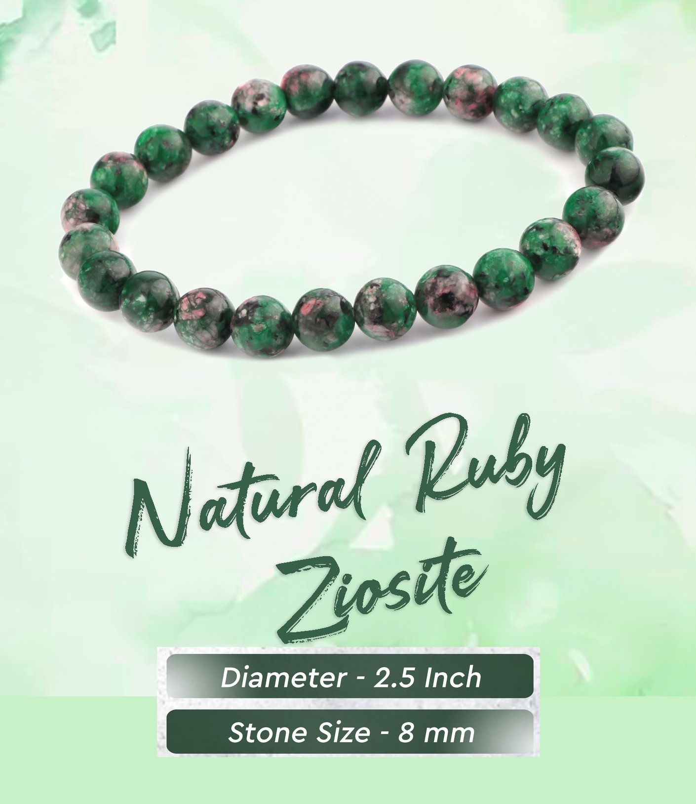 Ruby Zoisite Stone Bracelet at 499.00 INR in Jaipur | H S R Enterprises