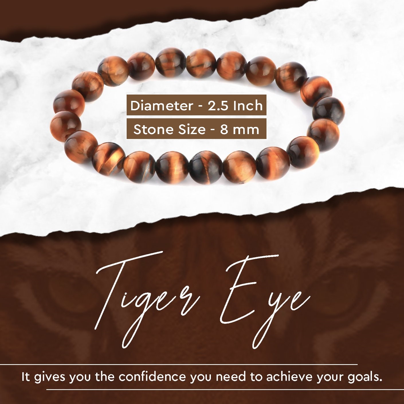 Amazon.com: Crystal Vibe 8mm Beads Tiger Eye Bracelet for Women Men - Tiger  Eye Crystal Bracelet for Spiritual Healing Positive Energy : Handmade  Products