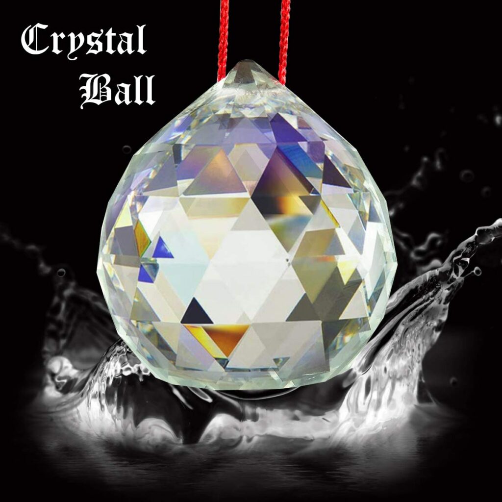 Buy Vastu Feng Shui Crystal Ball with Red Thread l 50 MM