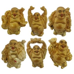 Feng shui little laughing buddha set