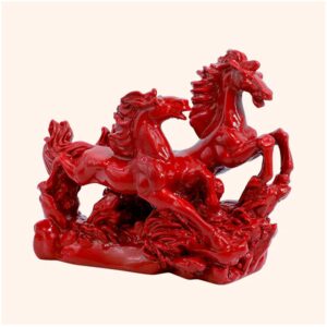 Vastu Red Running Horses Pair (Two Sizes Available)