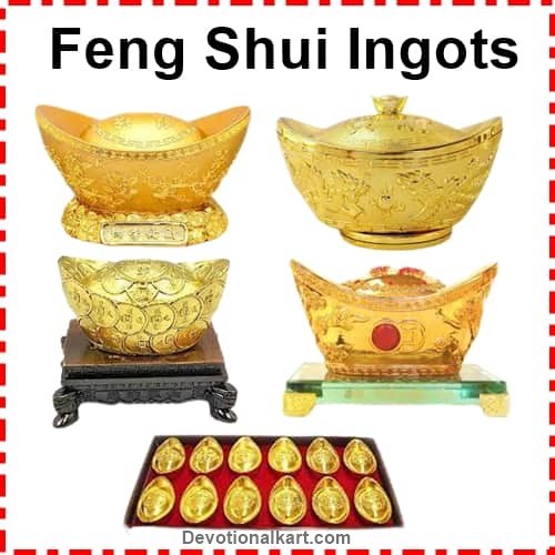 big and small feng shui ingots for decoration