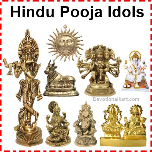 Hindi Pooja Murti brass and ceramic