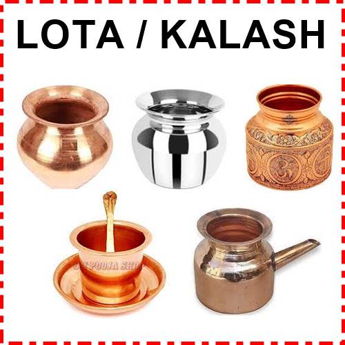 Buy all types of Lota and Kala copper and brass
