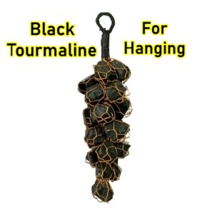 Black tourmaline stone for hanging