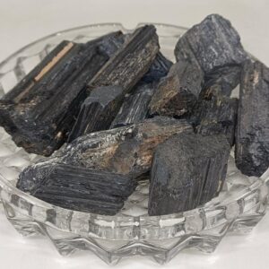 Raw Black tourmaline stone rock for removing negative energies