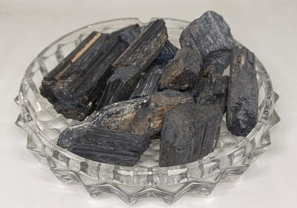 Raw Black tourmaline stone rock for removing negative energies