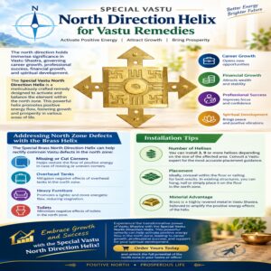 North Direction Helix for Vastu Remedies (Size 6 Inches)