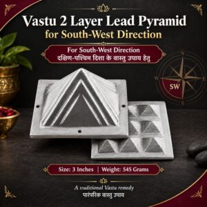 Vastu 2 Layer Lead Pyramid for South-West Direction (Size 3 inches, Weight 545 Grams)