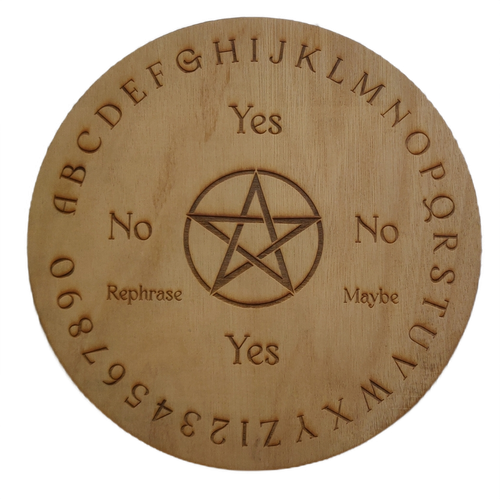 wooden pendulum board or dowsing board