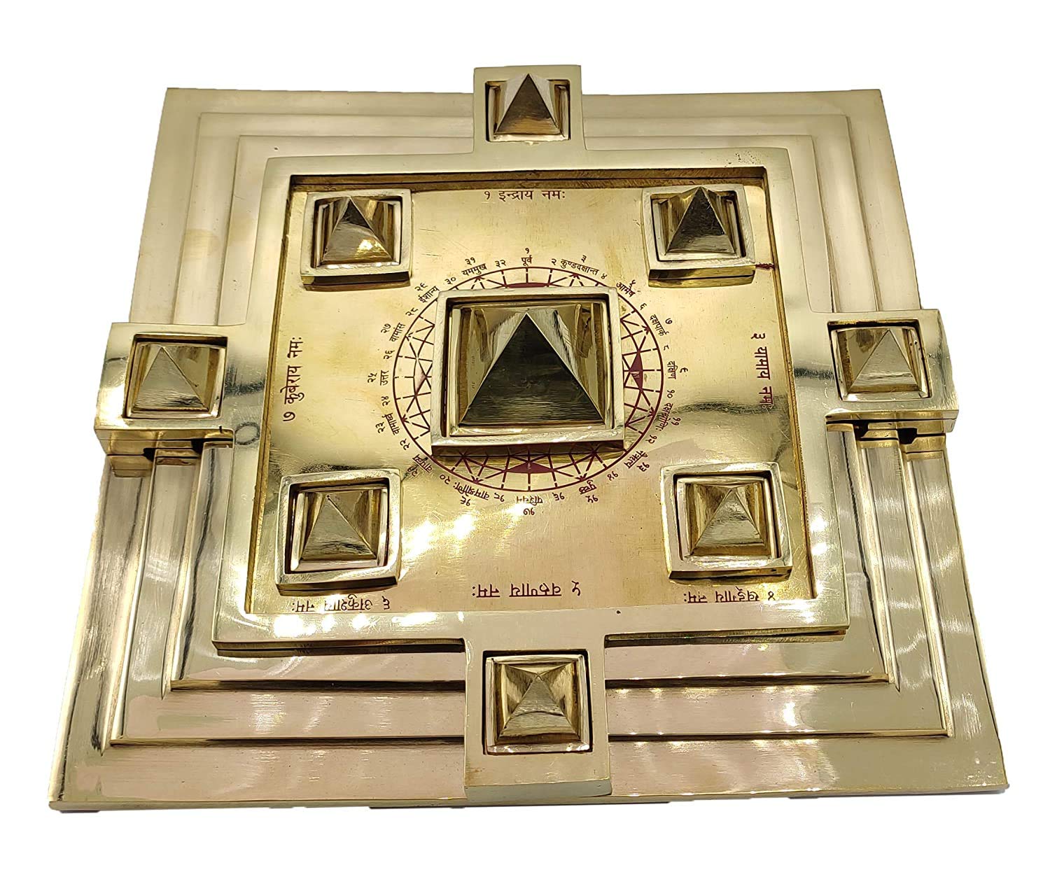 Brass Navgrah Pramids plate