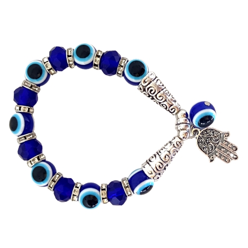 VIEN® Evil Eyes Beads Bracelet Hamsa Hand of Fatima Lucky Charm Bracelet  Unisex (PACK OF
