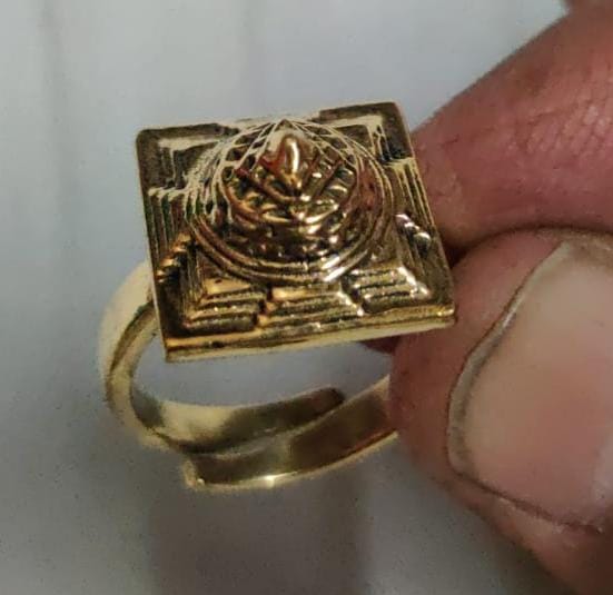 Buy Astrosale Tortise (Turtle) Shree Yantra Ring In Gold Plated With  Rudraksha Jadit To Increase Your Health, Wealth & Prosperity Size_16 (56mm)  at Amazon.in