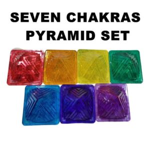 plastic 7 chakra pyramids for vastu, feng shui and reiki healing