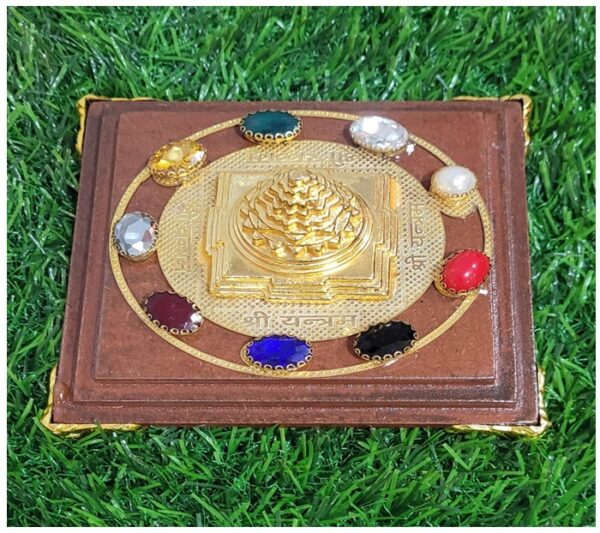The Shri Yantra Navgrah Chowki is a divine and powerful artifact that holds the key to unlocking prosperity, harmony, and spiritual growth.