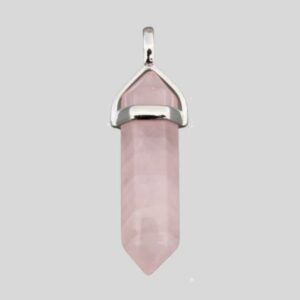 Rose Quartz Crystal Stone Pendant is renowned for its ability to promote emotional healing and inner peace. It is also used for increasing love and affection.