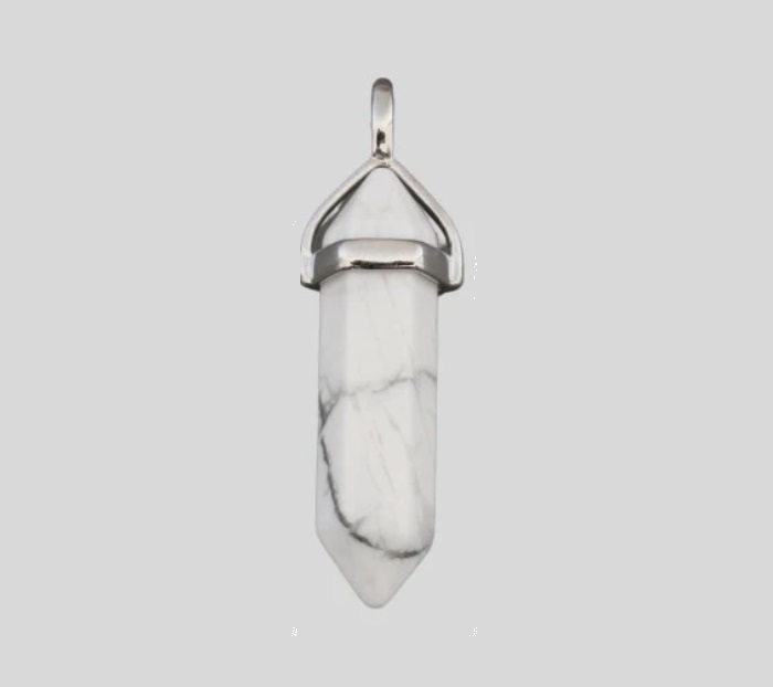 Free-form Howlite Necklace – Made by KCA