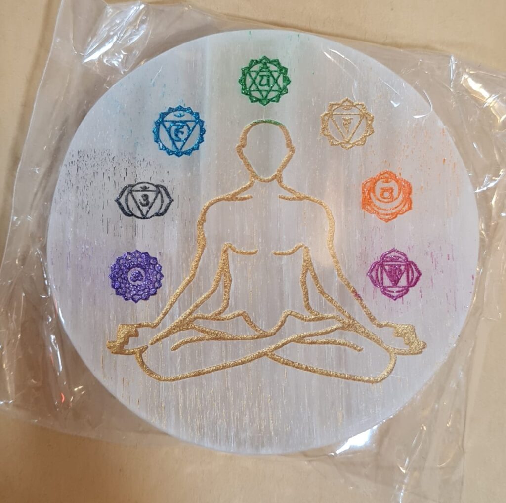 Buy Original Seven Chakras Selenite Charging Plate.