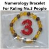 Numerology Bracelet - For Ruling No.3 People