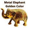 Metal Elephant Statue - Golden Color