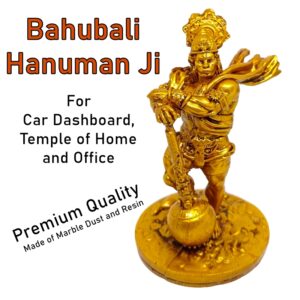 Premium Quality Bahubali Hanuman Ji Statue, meticulously crafted to adorn your car dashboard or the sacred space of your home or office temple.