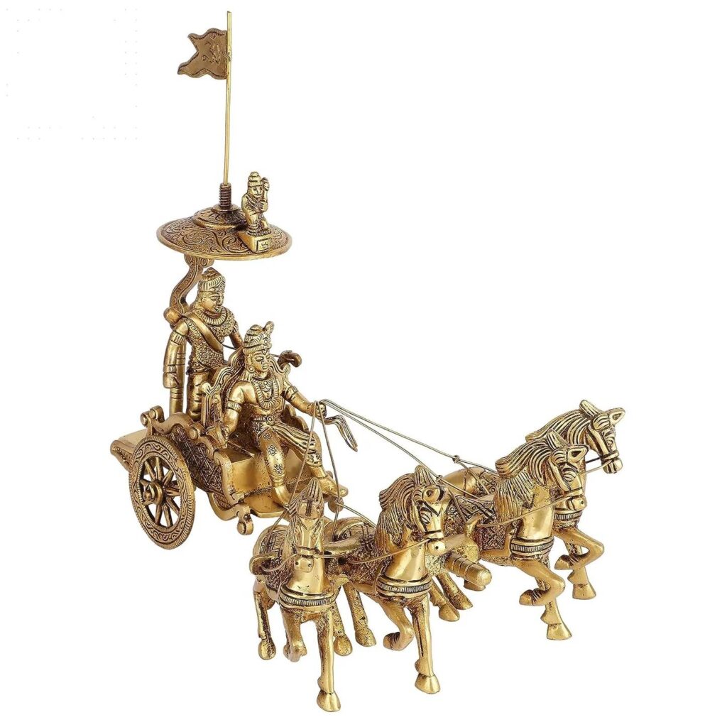 Buy Brass Mahabharat Rath / Mahabharat Chariot Showpiece