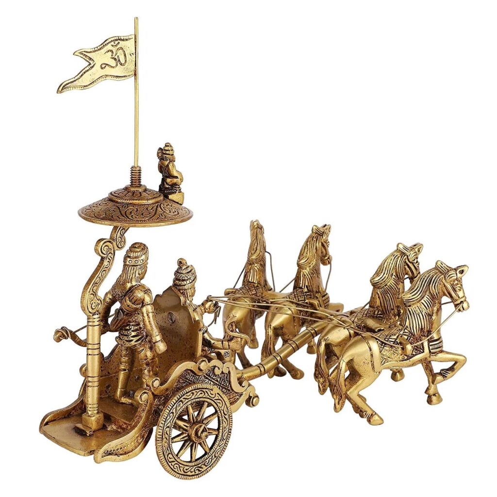 Buy Brass Mahabharat Rath / Mahabharat Chariot Showpiece