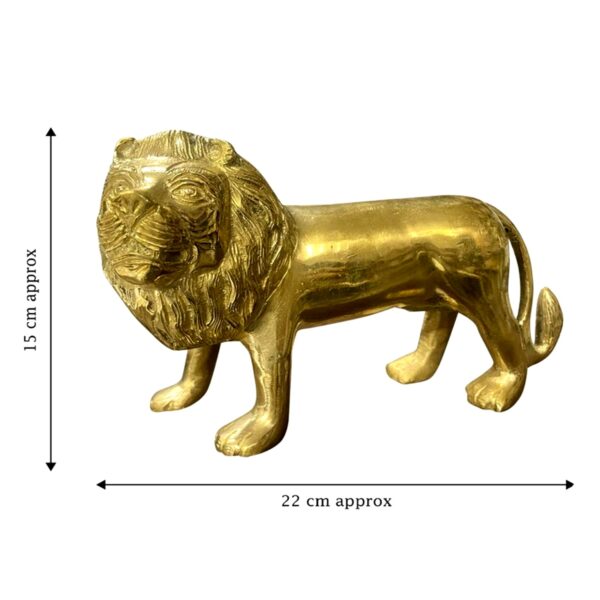 In Vastu Shastra a Brass Lion Statue is considered a symbol of Courage, Protection, Security, Leadership, Courage, Success, Prosperity, and Overcoming Obstacles.