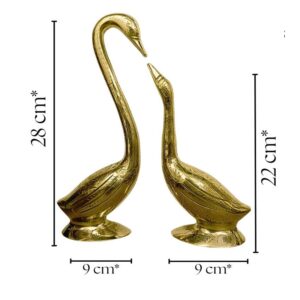 In Vastu Shastra, the Pure Brass Swan Pair is believed to foster harmony and love in relationships. It is considered an auspicious bird in Vastu remedies.