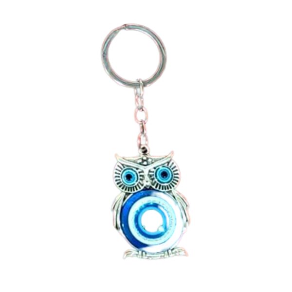 Evil Eye Keychain with Owl is a unique keychain combines the Evil Eye, known for warding off negative energy, with the Owl, symbolizing wisdom and insight.