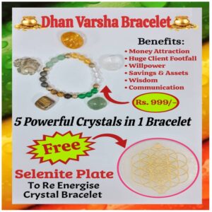 Dhan Varsha Bracelet with Free Selenite Plate (अब होंगे मालामाल 💰)