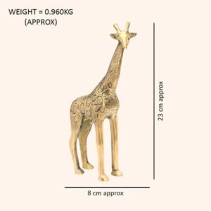 Brass Giraffe Statue for Vastu Remedy (Size 23 CM Height and 8 CM Width)
