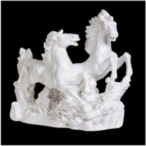 White Running Horses Pair (Two Sizes Available)