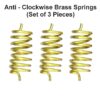 Anti Clockwise Brass Springs for Vastu Remedies (Set of 3 Pieces)