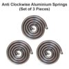 Anti-Clockwise (ACW) Aluminium Vastu Springs (Set of 3 Pieces)