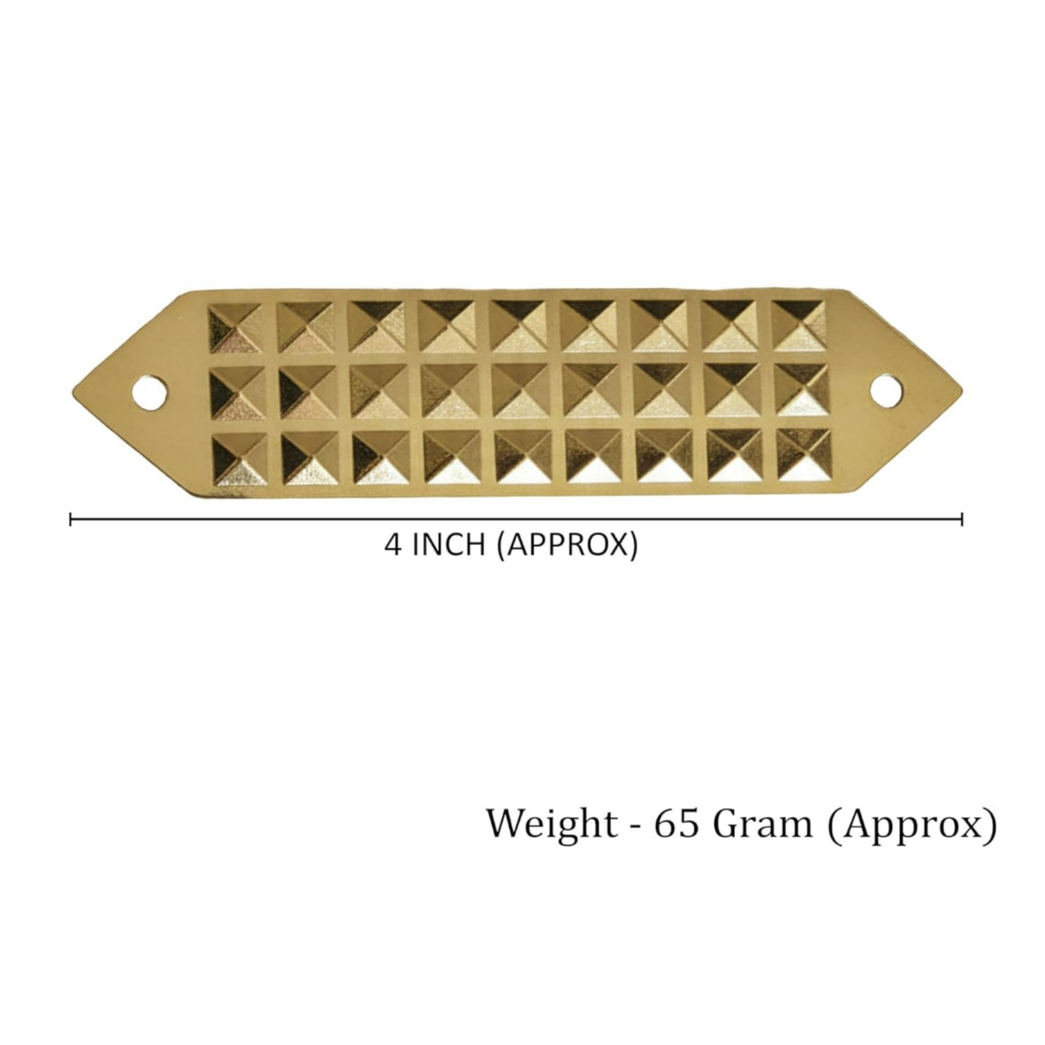 Brass 27 Pyramids Strip for Vastu Remedies (4 Inches)
