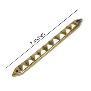 Brass 9 Pyramids Strip for Vastu Remedies (Size 7 Inches)