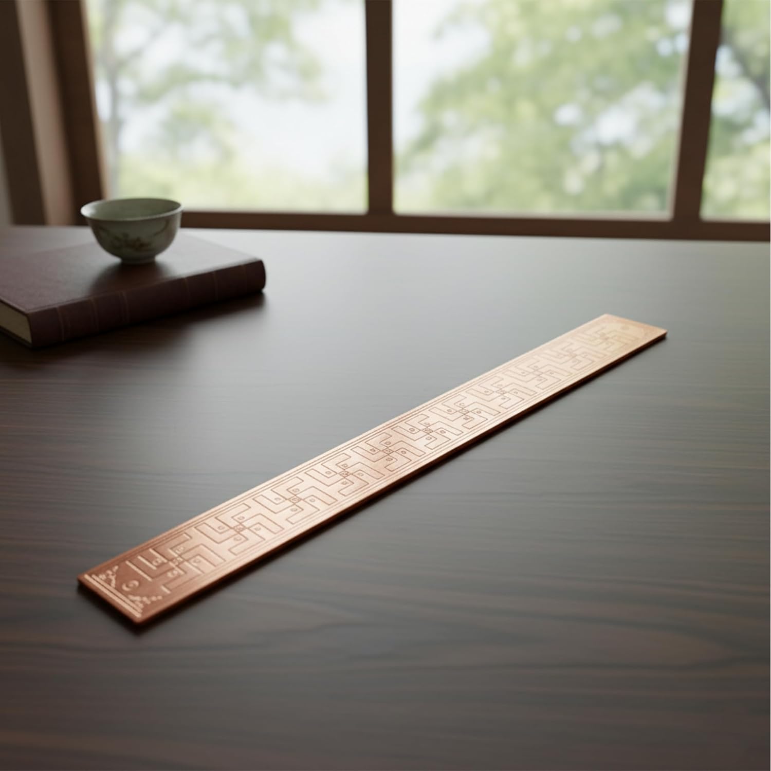 Copper Swastik Strip for Main Door Vastu Remedy (Size 12 Inches) - Image 3